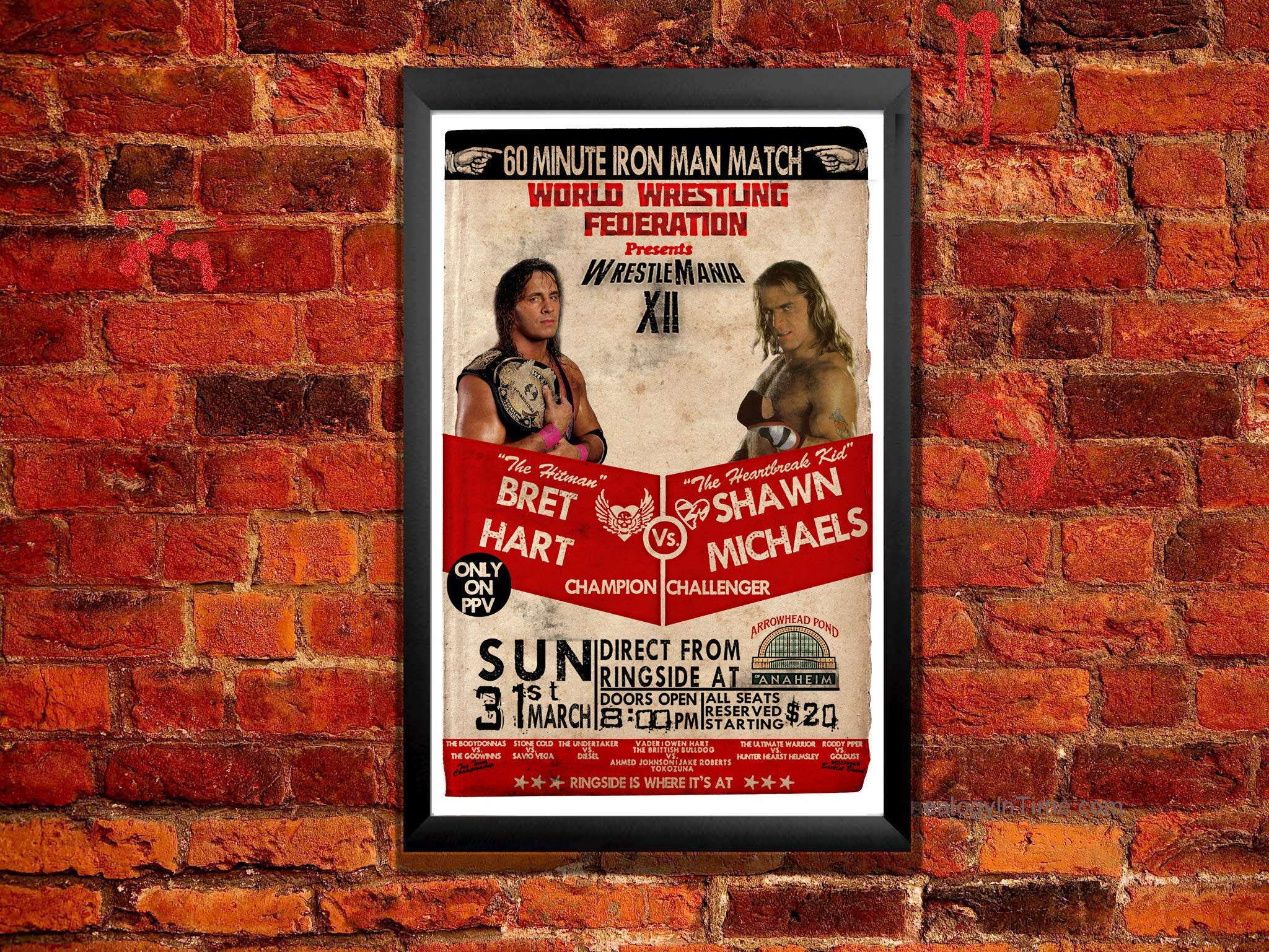 Amazon.com: ZanzibarLand Bret Hart Vs. Shawn Michaels Wrestlemania